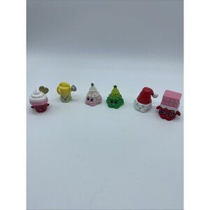 Shopkins Lot of 6 Figures Christmas Teresa Walter Santa Meltin Muffin Red Choc